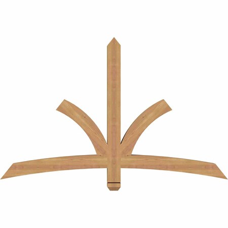 Ekena Millwork Davenport Timber Gable Bracket, Western Red Cedar, 60"W x 38"H x 3 1/2"D x 3 1/2"F, 15/12 Pitch GBW060X38X0404DAV00SWR
